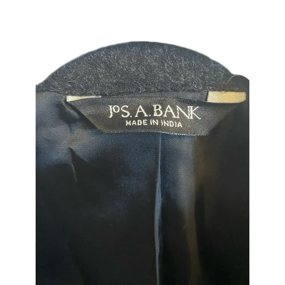 Jos A Bank Blazer Mens 42R Wool Black Suit Jacket Two Button EUC Pockets - Picture 6 of 14